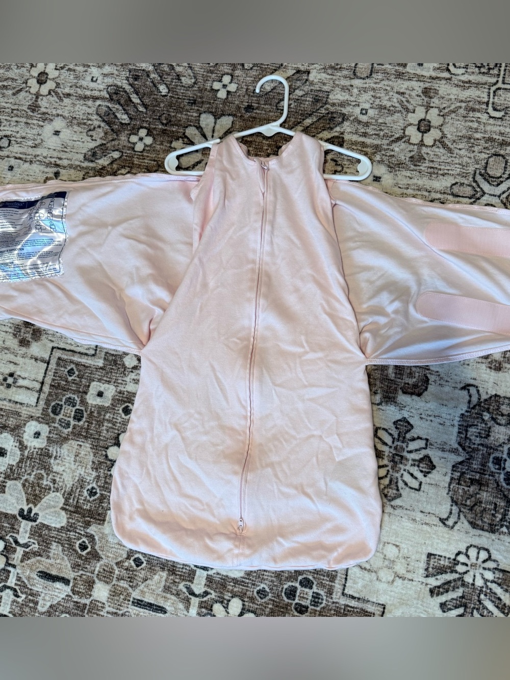 Halo Soft Pink Cotton Sleepsack Swaddle - 3-Way Adjustable
